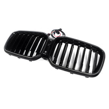 Signal Line Front Kidney Grille With LED Light For 2022-2024 BMW X3 X4 G01 G02 Gloss Black