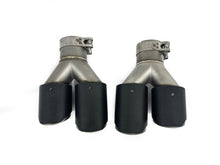 Universal Oval AMG Matte Carbon Fiber Exhaust Tips Upgrade - Inlet 63mm