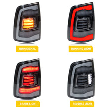 LED Tail Lights for Dodge Ram 1500 2009-2018 4th Gen Sequential Grey Rear Lamps