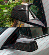 For 2025-2026+ Tesla Model Y Juniper M Style Full Carbon Fiber Side Mirror Cover Caps (Add-On/Stick On)