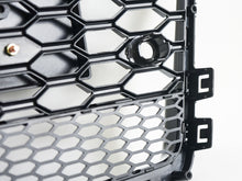 RS6 Look Badgeless Honeycomb Grille For Audi A6 S6 C7 2016–2018 Gloss Black