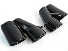 Gloss Black 4" Quad Staggered Exhaust Tips For Honda Accord 4dr Sedan 2018-2022