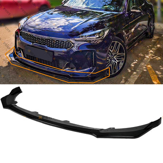 Gloss Black Front Bumper Lip Splitters 3PCS/Set For 2018-2023 Kia Stinger GT