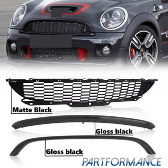 Front Grill Grille W/ Frame For 2007-2015 Mini Cooper JCW R55 R56 R57 R58 R59