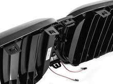 For 2022-2024 BMW X3 X4 G01 G02 W/LED Dual Line Front Kidney Grille Gloss Black