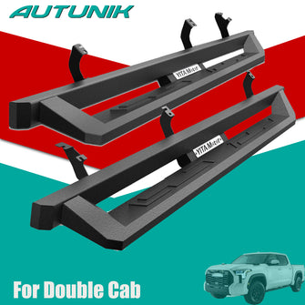 4'' Drop Running Boards For 2022-2025 Toyota Tundra Double Cab Side Steps Nerf Bars Black