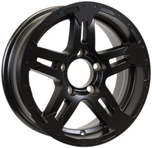 14" X 5.5" Aluminum Trailer Wheel Rim 5 Lug 4.5 Center Turismo Matte Full Black Rim