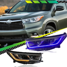 LED Headlights Assembly for Toyota Highlander 2014-2016 Lens Projector