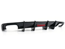 Gloss Black Rear Bumper Diffuser w/ LED Light For Audi A4 S4 B9 S-Line 2017-2019