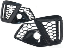 Gloss Black Front Bumper Fog Light Cover Grille For Audi A4 B9 S-LINE S4 2020-2025