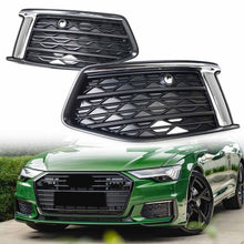 Left & Right Fog Light Grille Cover Trim For Audi A6 C8 Non-Sline 2019–2025