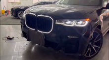 LED Gloss Black Double Slat Car Front Kidney Grill Fits For BMW X7 G07 2019-2022