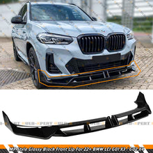 For 2022-2025 BMW G01 X3 G02 X4 LCI M Sport Gloss Black Front Bumper Lip