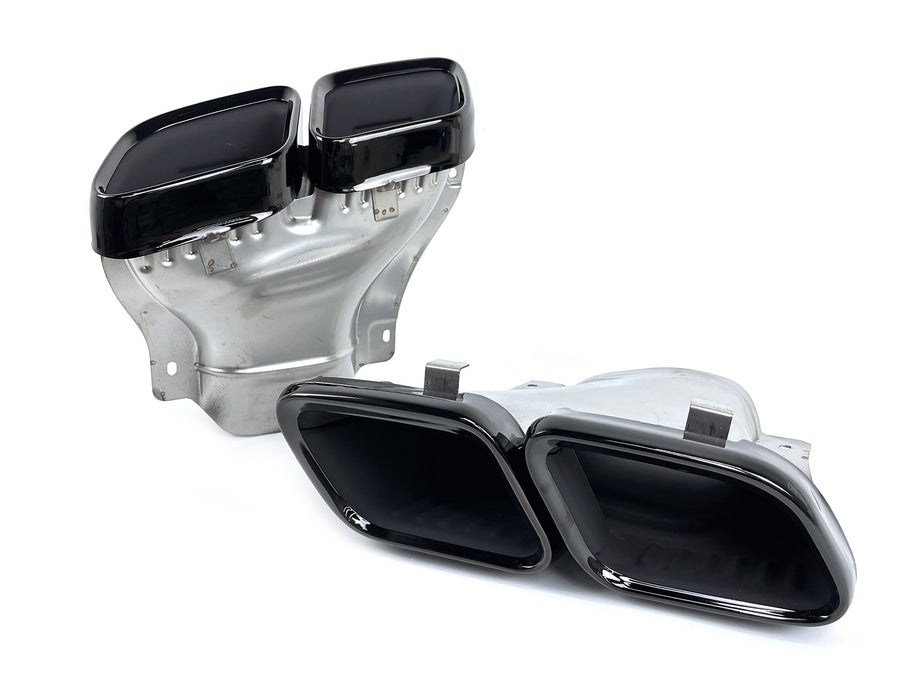Gloss Black Rear Diffuser w/ Tips - For Mercedes CLS W218 AMG