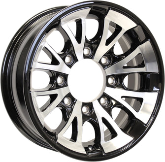 16" X 6" Aluminum Trailer Wheel 8 Lug 6.5 Center A1411 Black Rim 16 Inch