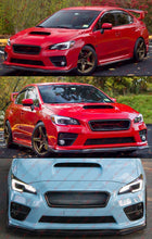 For 2015-2017 Subaru WRX STi VA JDM Gloss Black Badgeless Front Mesh Grill Grille