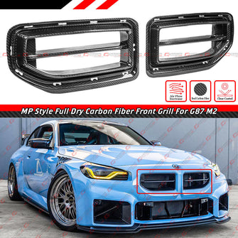 Dry Carbon Fiber Front Bumper Kidney Grille for BMW G87 M2 2023-2025