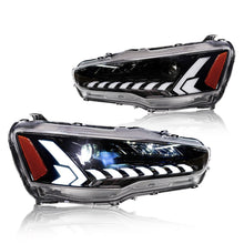 LED Headlights Assembly for Mitsubishi Lancer EVO EX 08-17 Start UP Animation