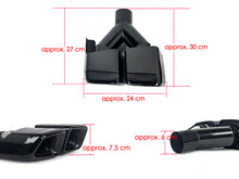Black Quad Exhaust Tip Muffler Pipe Replace For Mercedes W204 W221 W212 W218