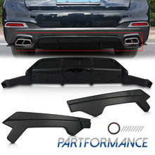 For 2017-2023 BMW G30 M-Sport Rear Bumper Diffuser Lip Gloss Black