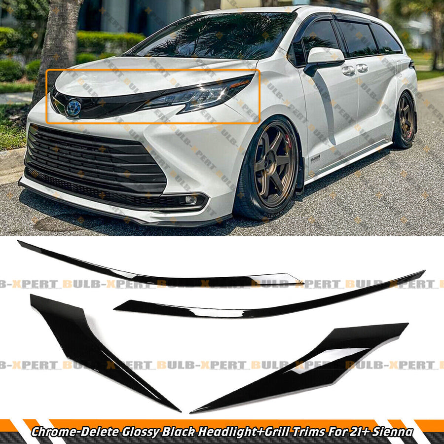 Chrome Delete Vinyl Wrap For The 2021_2025 Toyota Sienna Grill