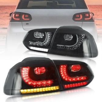 SMOKED LED Taillights fit for 10-14 VW GOLF 6 MK6 GTI 12-13 Golf R With Sequential Indicators