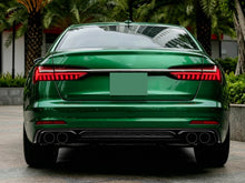 Rear Bumper Diffuser + Exhaust Tips for Audi A6 C8 NON-Sline Base Trim 2019-2025