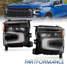 Pair For 2022 2023 2024 Chevy Silverado 1500 ZR2 Headlight Black LED DRL w/ Amber Animation