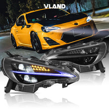 LED Headlights for 2012-2020 Toyota 86 Subaru BRZ Scion FR-S Sequential Blue DRL Front Lamps
