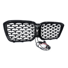 Front Kidney Grille Diamond Grill W/ LED Light For 2022-2024 BMW X3 G01 X4 G02