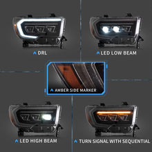 Full LED Projector Headlights For 2007-2013 Toyota Tundra W/Sequential