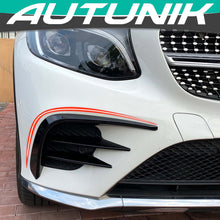 Black Front Canards Splitter Air Vent Trim for Mercedes GLC X253 C253 AMG 2016-2018 2019 pz109