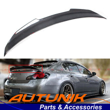 PSM Style Carbon Fiber High Kick Duckbill Trunk Spoiler for 2007–2015 Infiniti G35 G37 Q40 Sedan