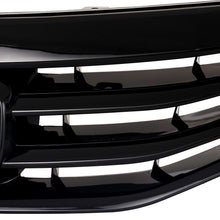 For 2011 2012 Honda Accord Gloss Black Front Bumper Upper Grille Mesh Grill