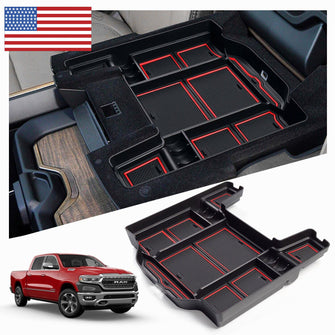 Car Armrest Center Console Storage Box Organizer Tray for Dodge RAM 1500 2019-2023