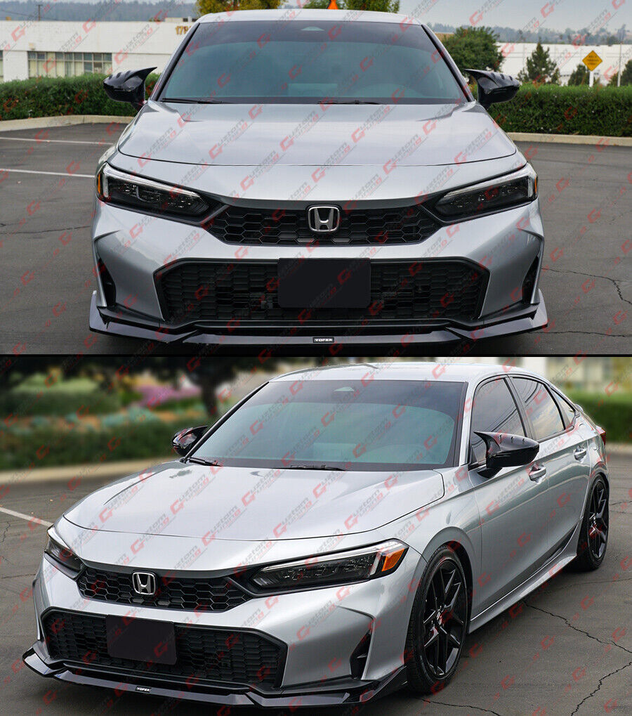 Yofer Design Glossy Black Front Bumper Lip Splitter For 2025+ Honda Civic 11th Gen