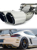 Chrome Exhaust Muffler Tips For Porsche 981 Cayman Boxster 2013-2016 et186