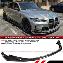 For 2021-2026 BMW G80 M3 G82 G83 M4 CSL Full Dry Carbon Fiber Front Bumper Lip