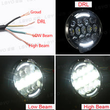 7 Inch LED Work Light Bar DRL Round Combo For Driving Offroad Truck