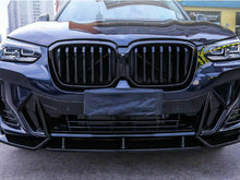 Black Kidney Grille For BMW X3 G01 X4 G02 LCI 2022-2024 No Camera