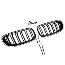 For 2009-2011 BMW 3 Series E90 Sedan Gloss Black Front Kidney Grille Bumper Grill w/ LED Light