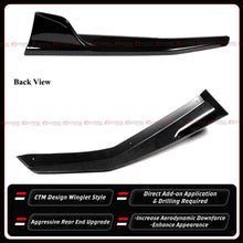 For 2021-2025 Lexus IS300 IS350 CTM V1 Gloss Black Rear Diffuser + Corner Extensions