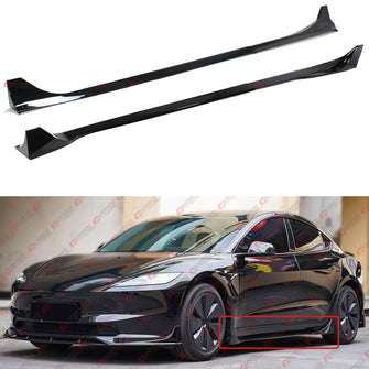 Gloss Black Side Skirt Extension For 2024-2025 Tesla Model 3