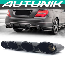 50mm Inlet Dual Black Exhaust Tips Tailpipe for Mercedes W220 W221 W204 W218 W212 W212 SLK