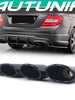 50mm Inlet Dual Black Exhaust Tips Tailpipe for Mercedes W220 W221 W204 W218 W212 W212 SLK