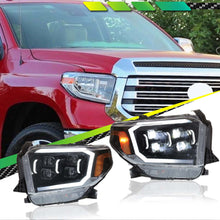 LED Headlights Assembly Smoked Housing Turn Signal for Toyota Tundra 2014-2021