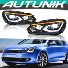 Full LED Headlights With Start-up Animation for Volkswagen Golf MK6 TSI TDI GTD LPG w/ Sequential 2009-2013