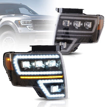 FULL LED Projector Headlights /W Sequential Turn For 2009-2014 Ford F-150 F150