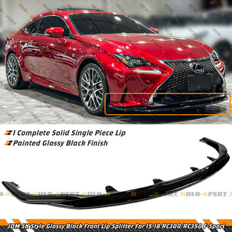 Gloss Black Front Bumper Lip Splitter For 2015-2018 Lexus RC300 RC350 F-Sport