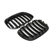 Pair Gloss Black Front Kidney Grill Bumper Grille For BMW X5 E53 2004-2006